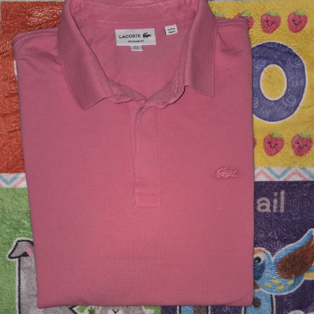 Lacoste Men's Polo Shirt in Vibrant Pink